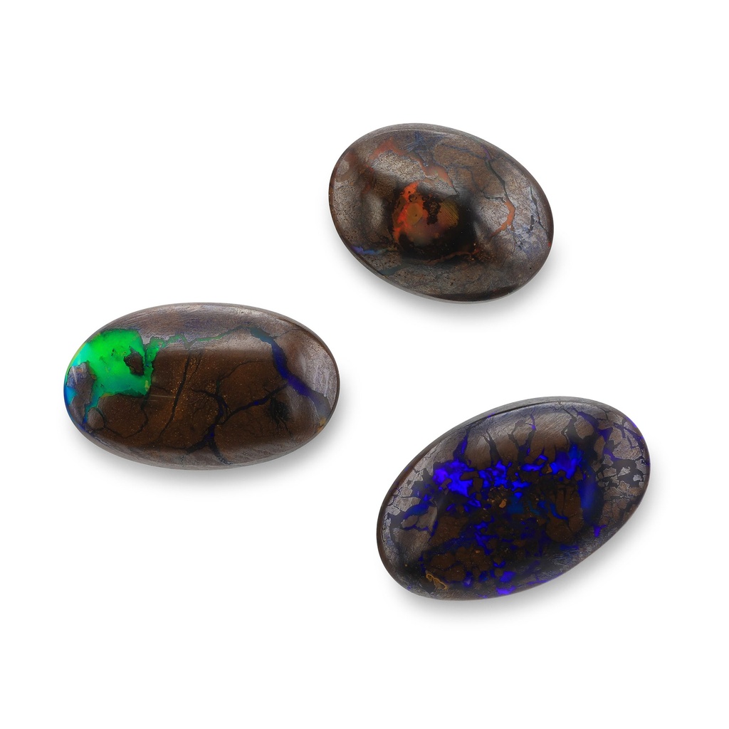 [NBVC1208X1] Boulder Opal 12x7-13x8mm Oval Set of 3