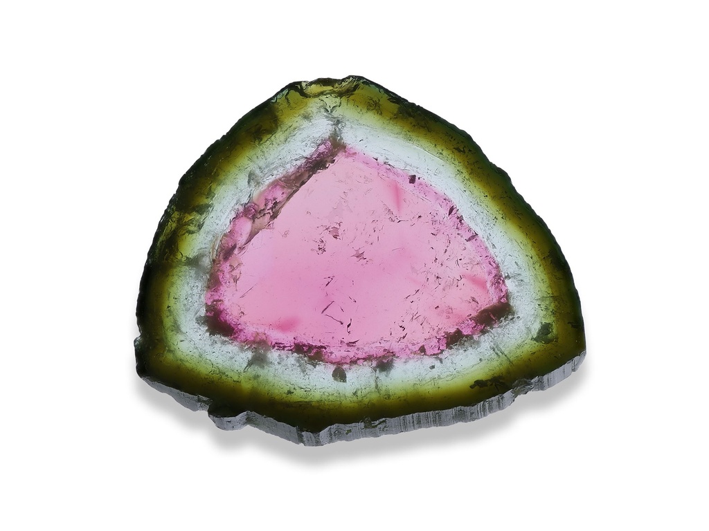 [UMXX2015X1] Watermelon Tourmaline 16.5-19mm Crystal Slice