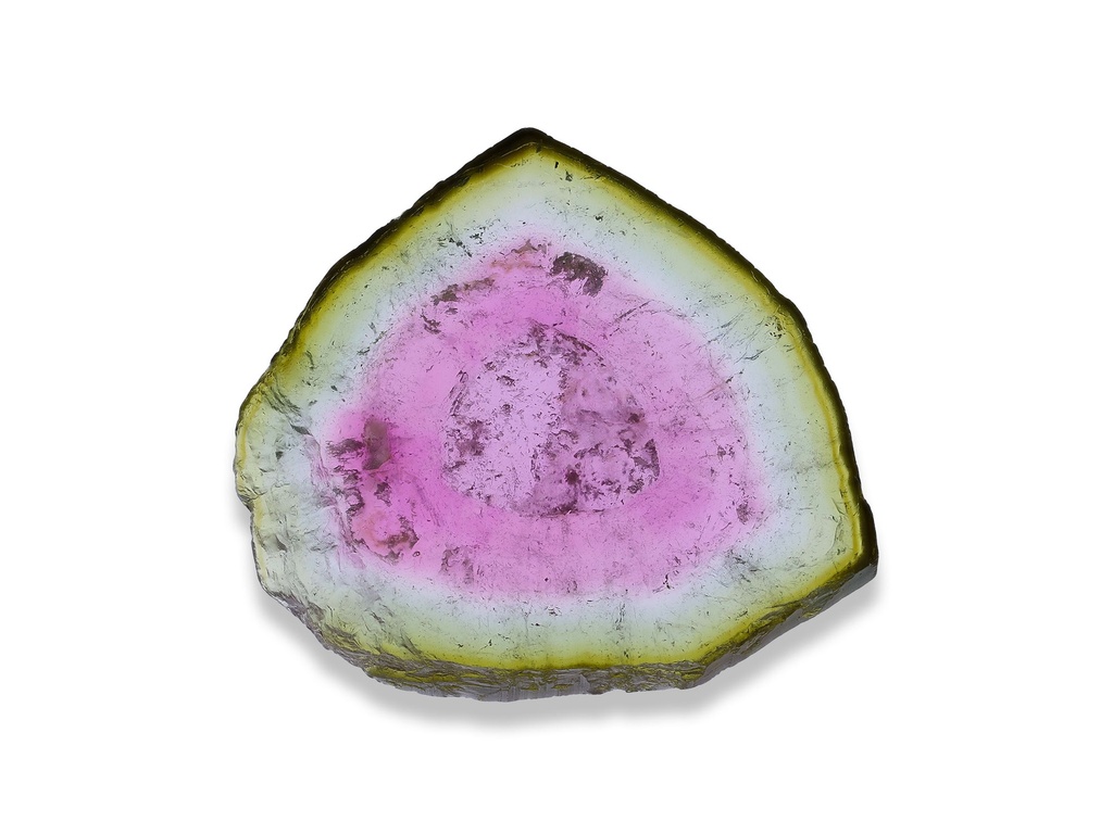 [UMXX2000X1] Watermelon Tourmaline 19.5-20mm Crystal Slice