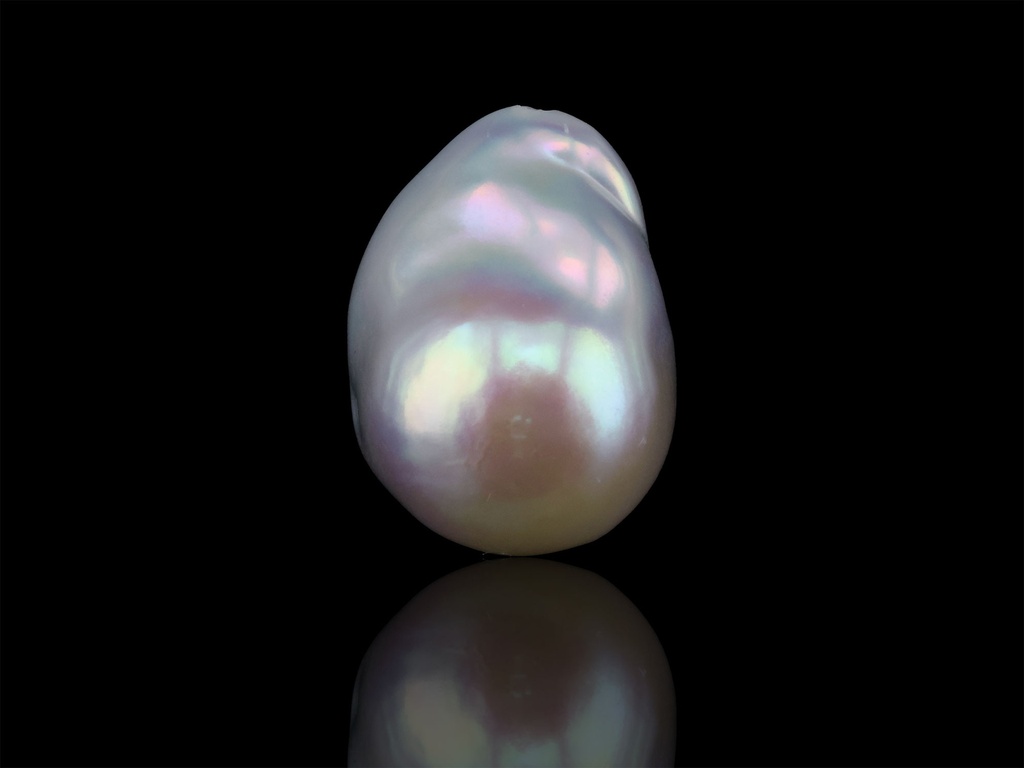 Freshwater Pearl Baroque 16x13mm Free Form Half Drilled White