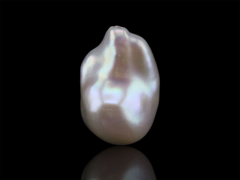 Freshwater Pearl Baroque 24x15mm Free Form Half Drilled White