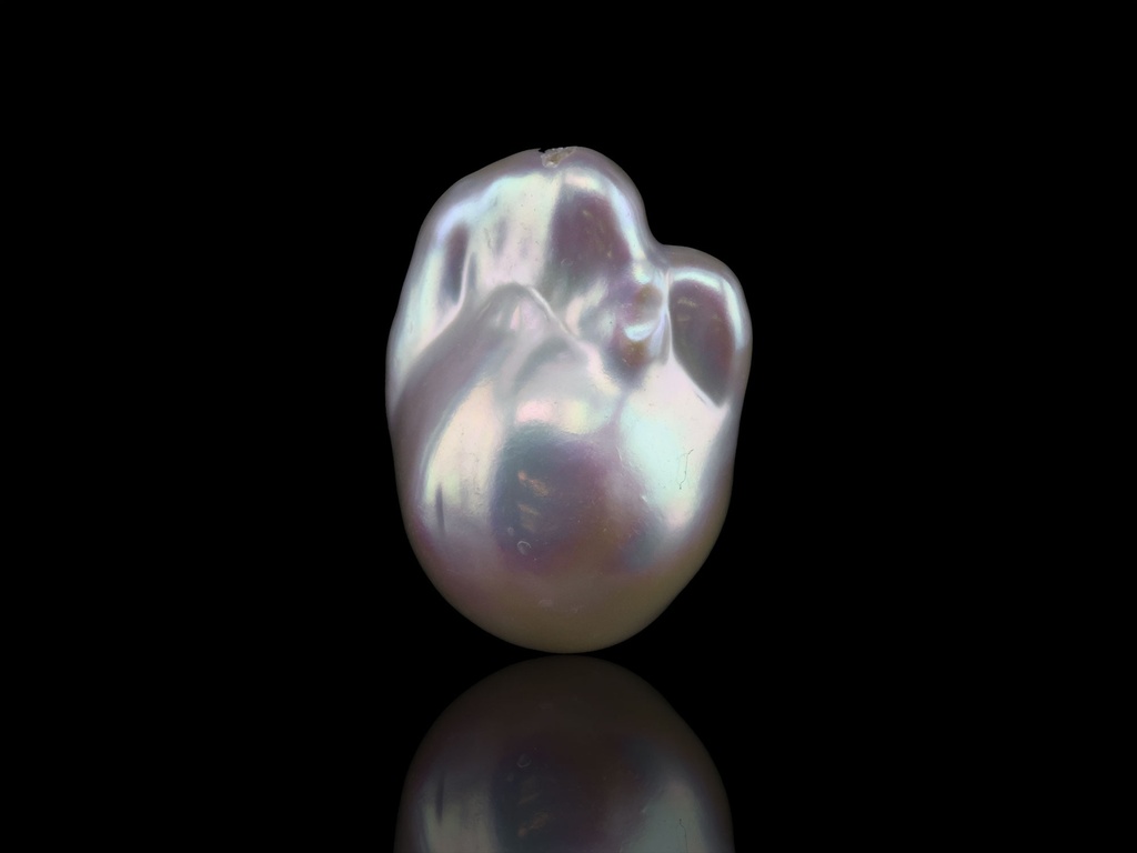 Freshwater Pearl Baroque 22x15mm Free Form Half Drilled White