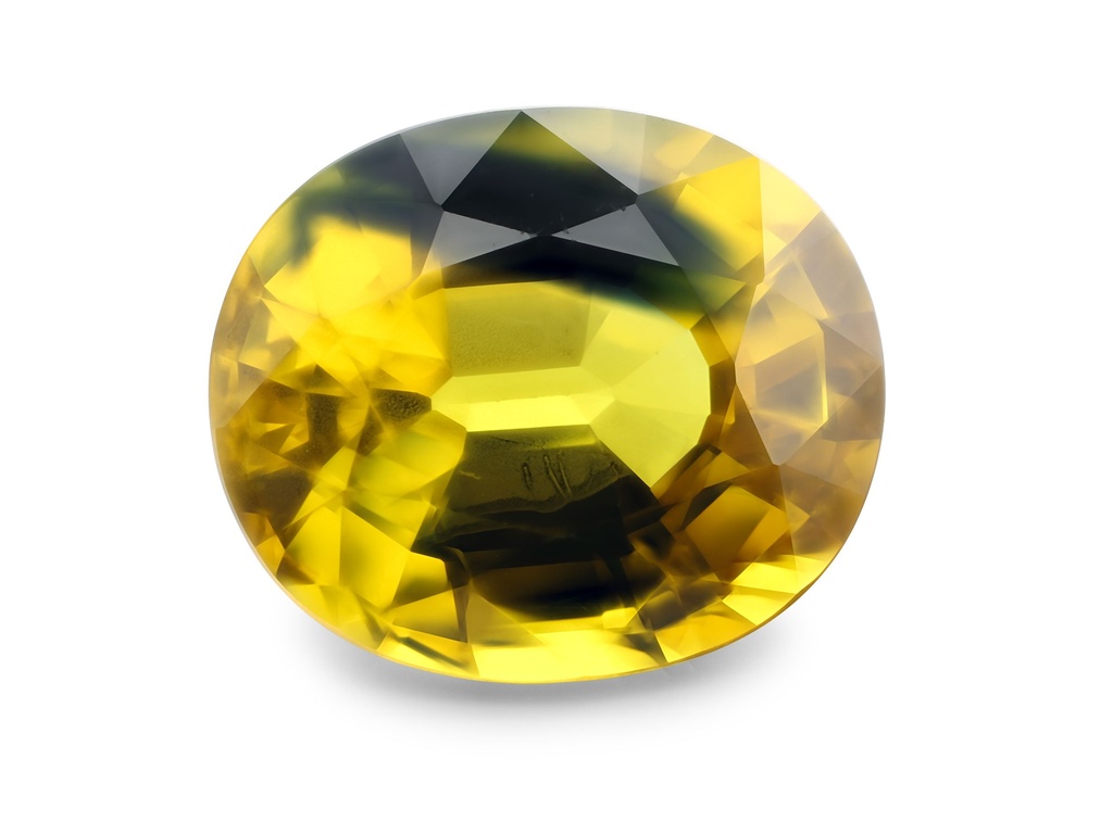 Parti Sapphire 10.5x8.9mm Oval Yellow/Blue