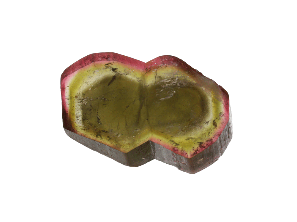 Watermelon Tourmaline Slice 25x17x5mm