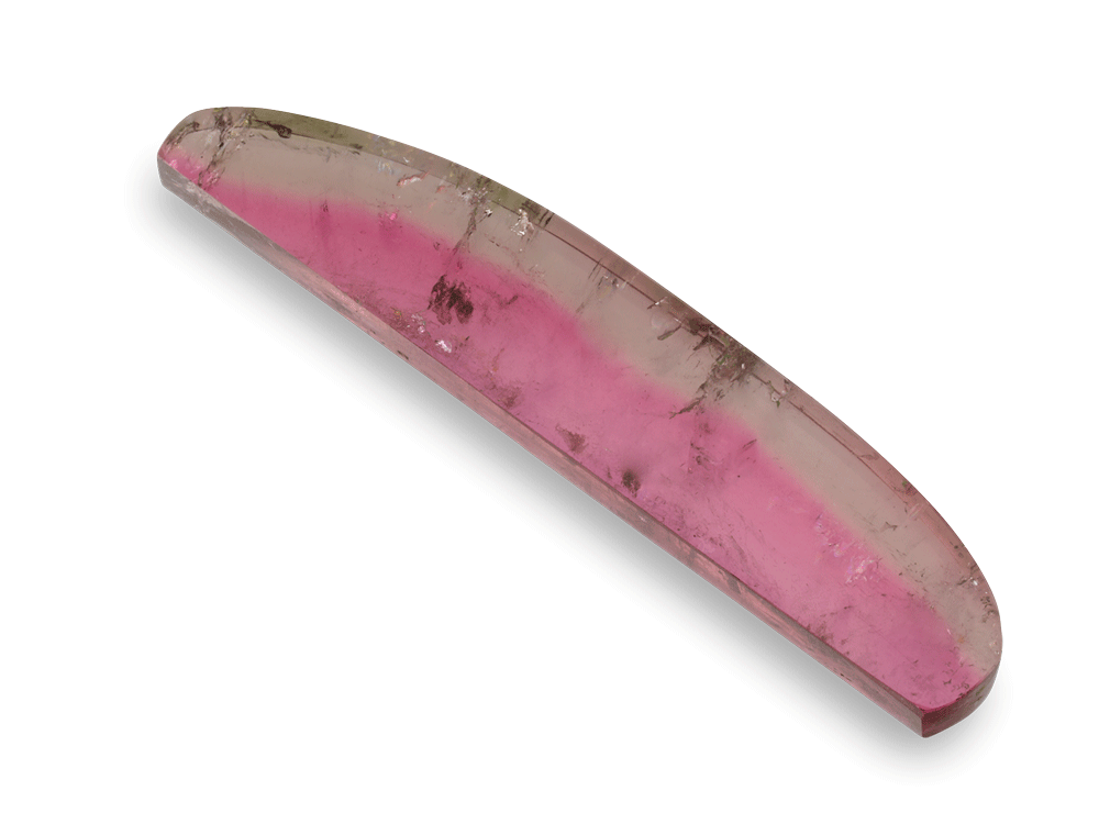 [UMXX4030X4] Watermelon Tourmaline 41x8mm Crystal Slice