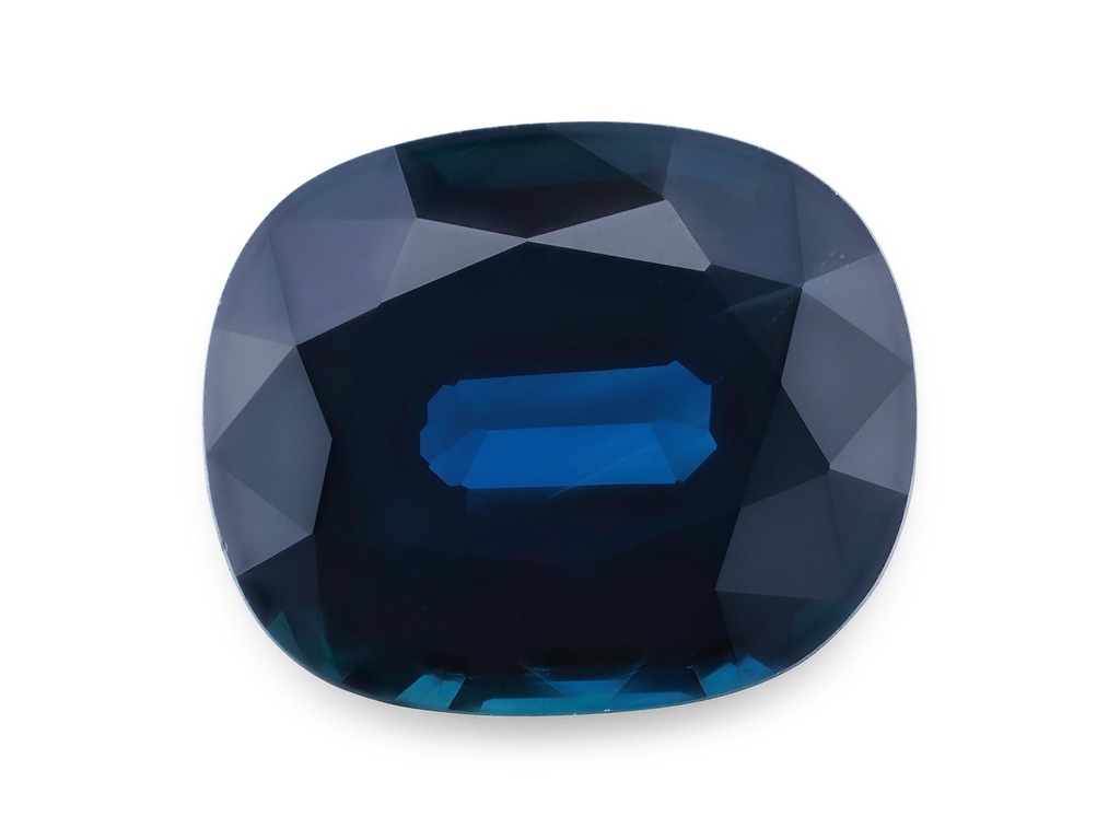Australian Sapphire 8.8x7.2mm Cushion Dark Blue