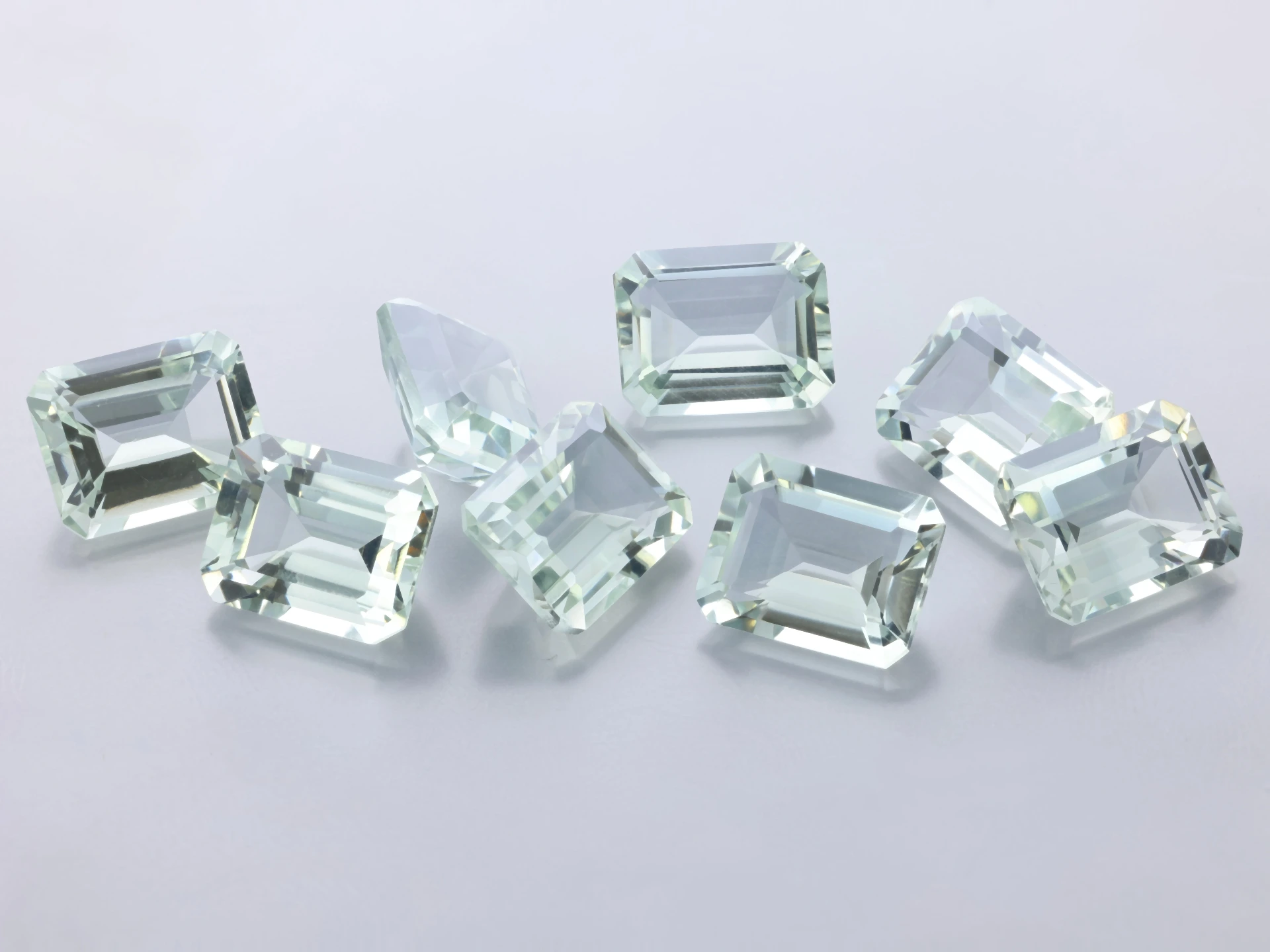 Mint Quartz 10x8mm Emerald Cut 