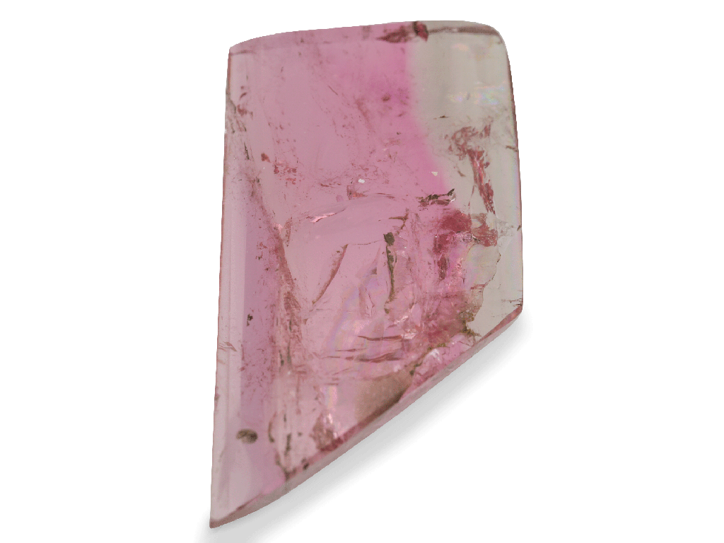 [UMXX2010X3] Watermelon Tourmaline 20x10mm Crystal Slice