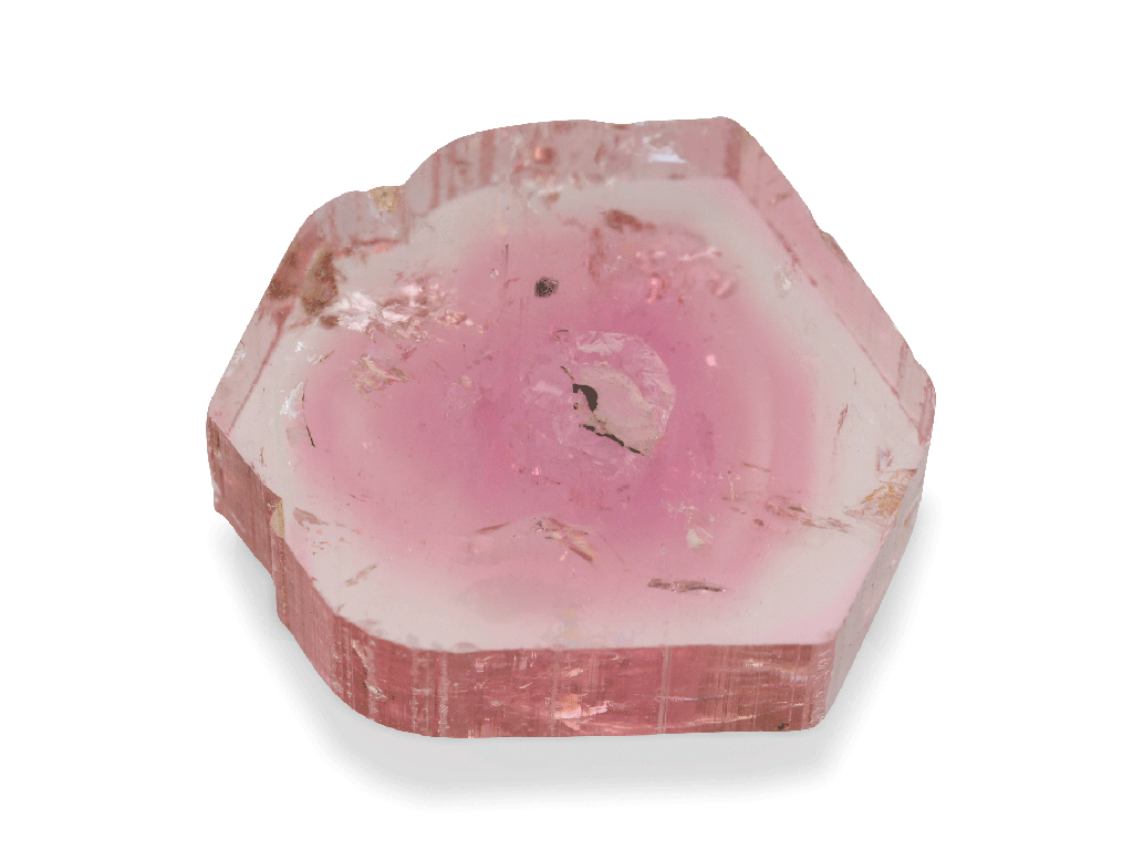 Pink Tourmaline 13.7x11.5mm Crystal Slice
