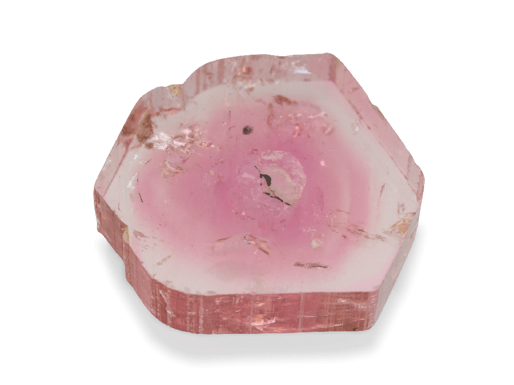 [UPXX1412X1] Pink Tourmaline 13.7x11.5mm Crystal Slice