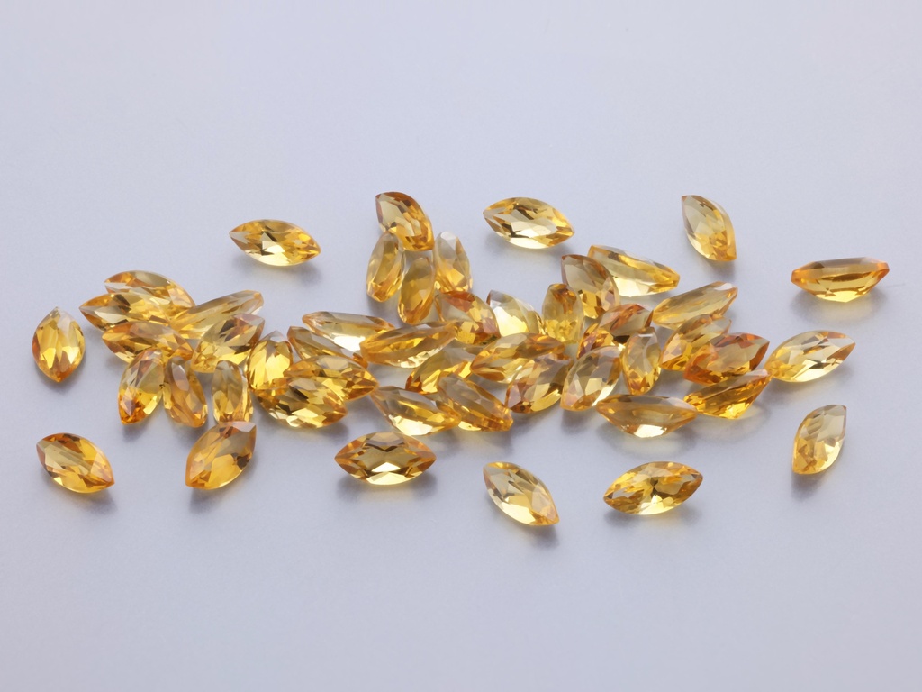 [QCMB0502] Citrine 5x2.5mm Marquise 