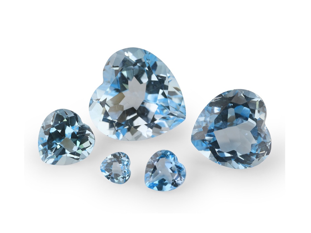 [TKHB1400] Topaz 14mm Heart Shape Light Blue
