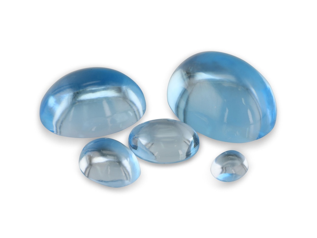 [TKVC0907] Topaz 9x7mm Oval Cabochon Light Blue 