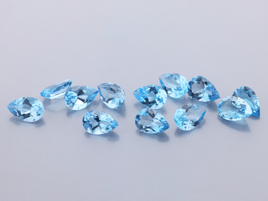 [TMPB0604] Topaz 6x4mm Pear Shape Medium Blue 