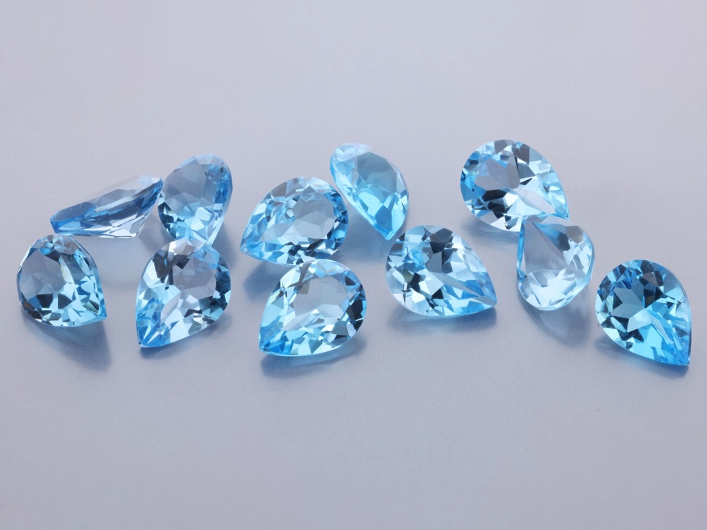 [TMPB0806] Topaz 8x6mm Pear Shape Medium Blue 