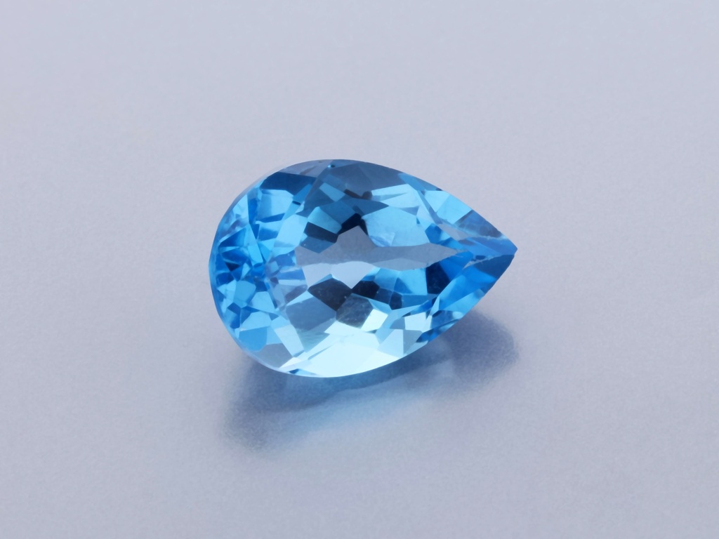 [TMPB1007] Topaz 10x7mm Pear Shape Medium Blue 