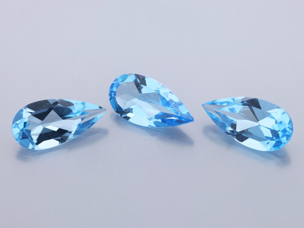 [TMPB1206] Topaz 12x6mm Pear Shape Medium Blue 