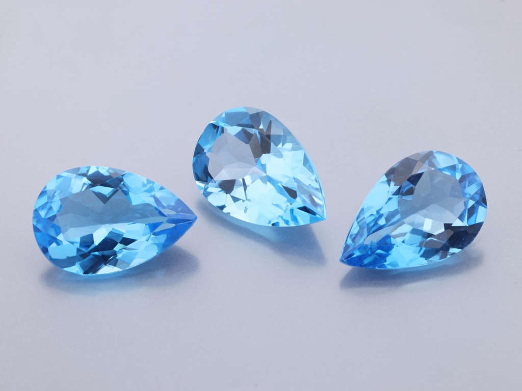 [TMPB1208] Topaz 12x8mm Pear Shape Medium Blue 