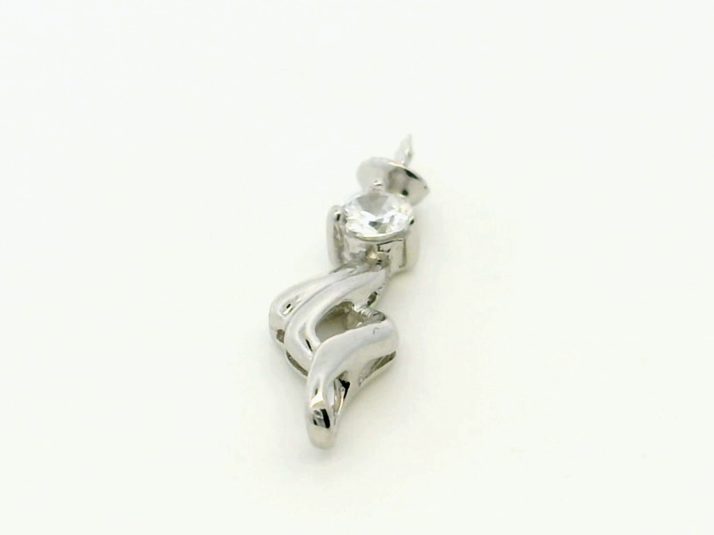 [CLASS0002] Sterling Silver Bail with Cubic Zirconia White
