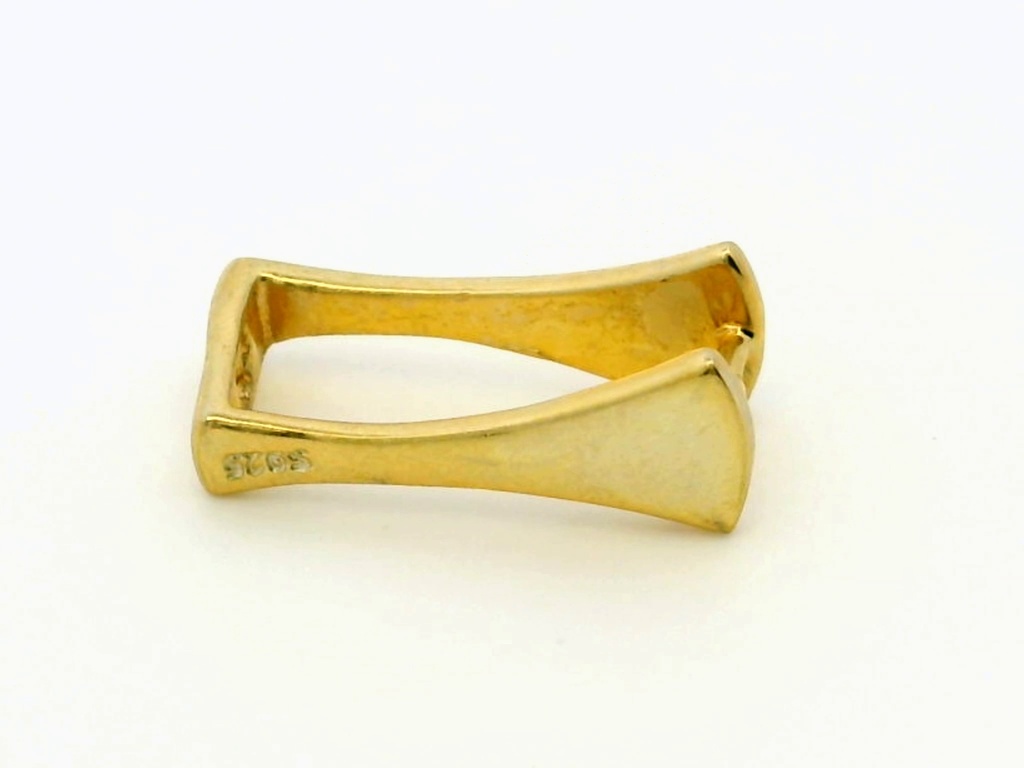 [CLASS0004] Bail Sterling Silver Gold Plated Fan Shape Stone Holder