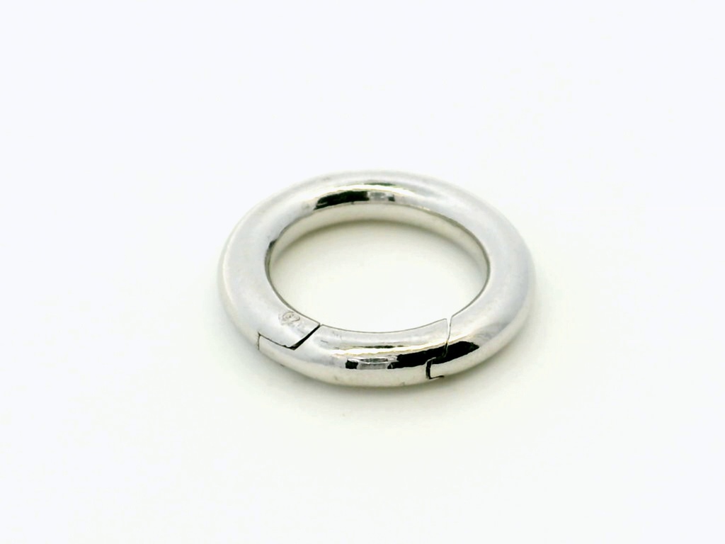 [CLASS0007] Shortener Sterling Silver 17mm Circle Polished with Trigger 