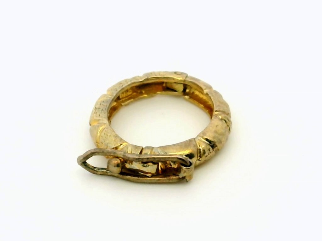 [CLASS0011] Shortener Sterling Silver Gold Plated 19x15mm Oval Polished with Texture