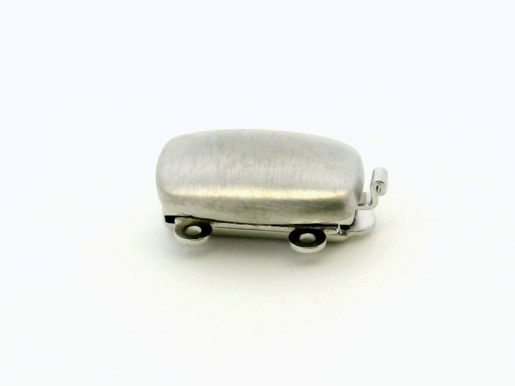 [CLASS0018] Clasp Sterling Silver 14x10mm 2 Row Cushion Matt Finished 