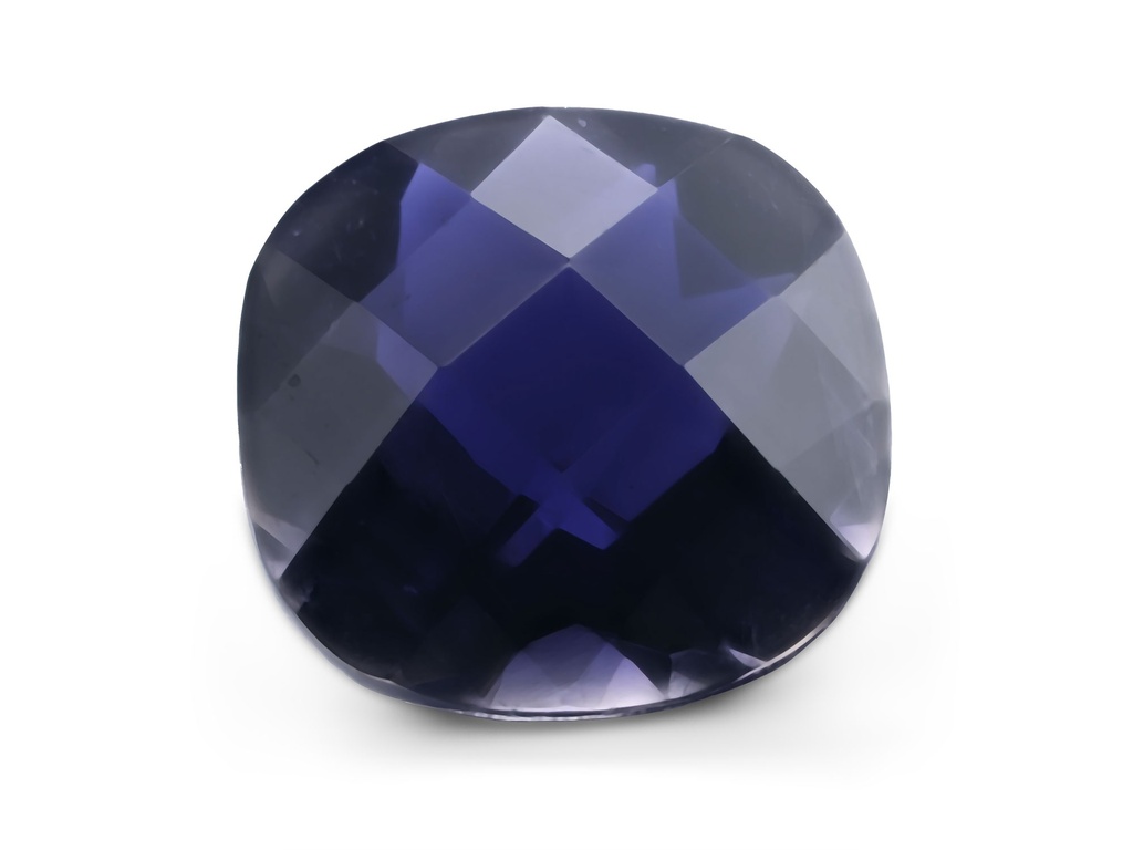 [WSAB1000X1] Iolite 10mm Square Cushion Chequerboard