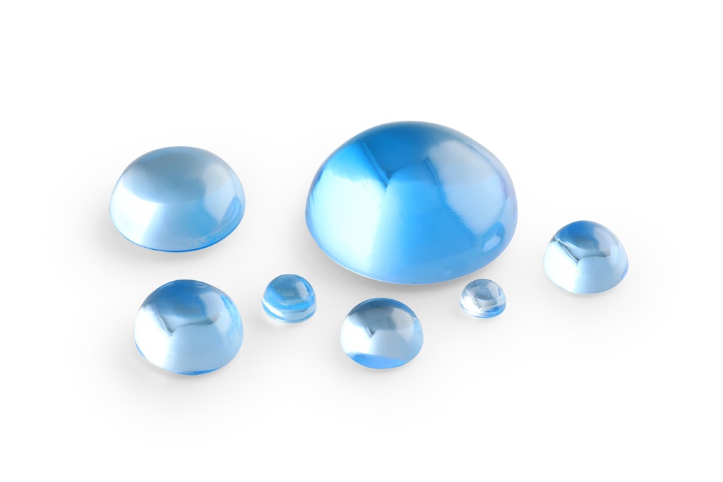 [TMRC0800] Topaz 8.00mm Round Cabochon Medium Blue 