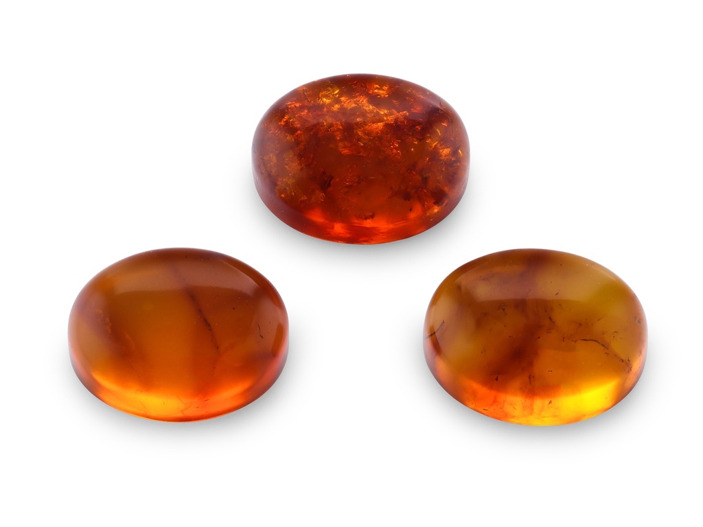 Amber 10x8mm Oval Cabochon Pressed