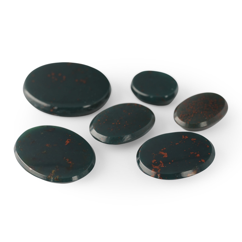 Bloodstone 14x10mm Oval Buff Top 