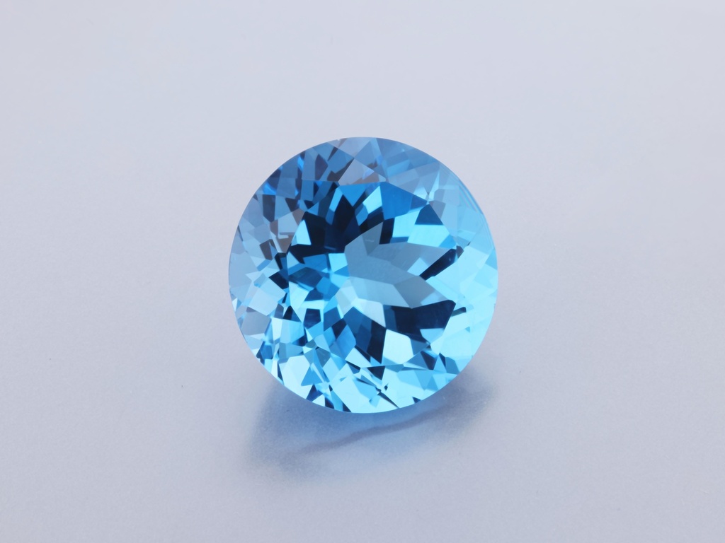 [TMRB1400] Topaz  14mm Round Medium Blue 