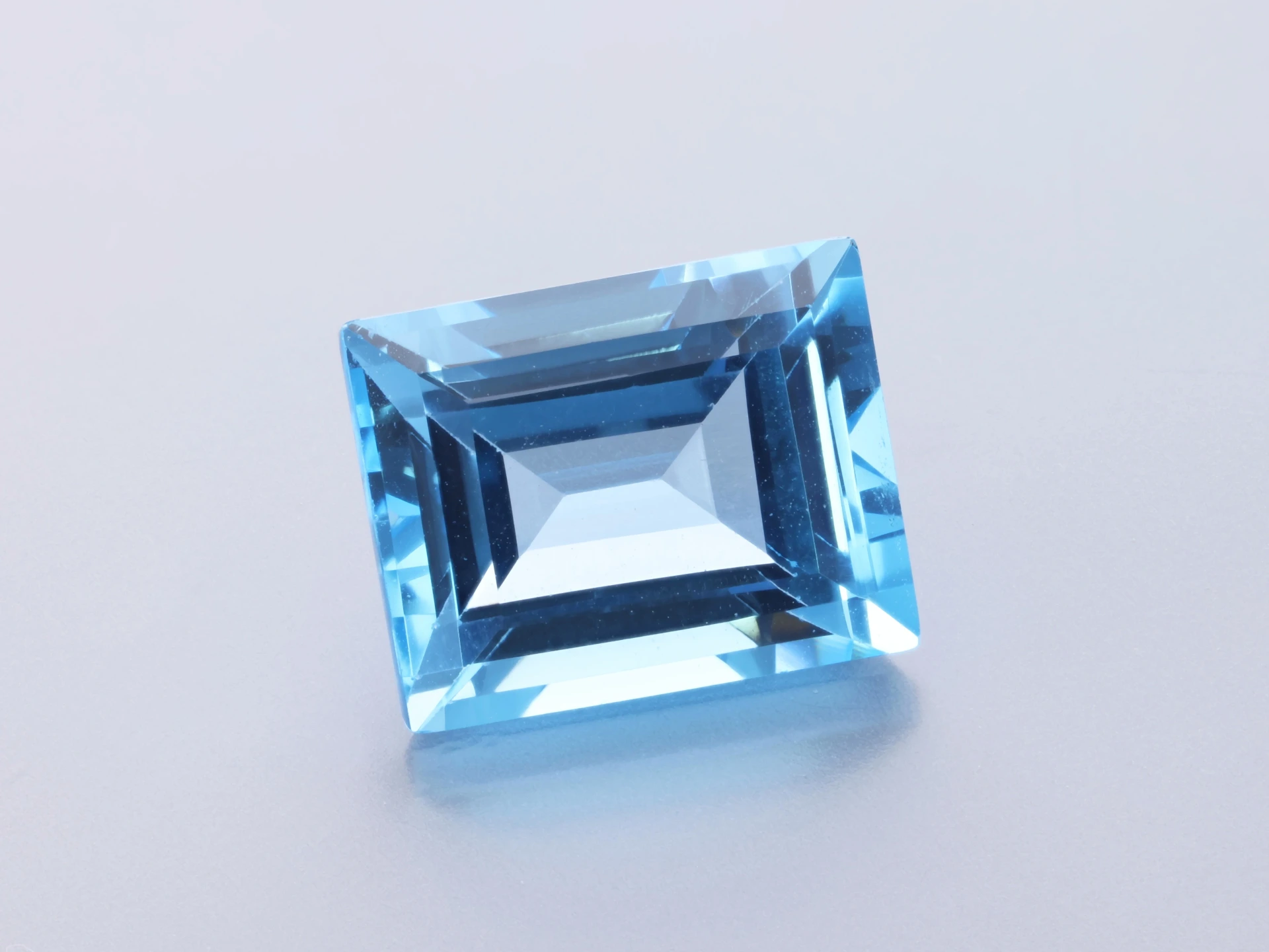 Topaz  10x8mm Baguette Medium Blue 