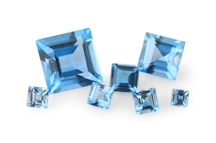 Topaz 8.00mm Carre Cut Medium Blue
