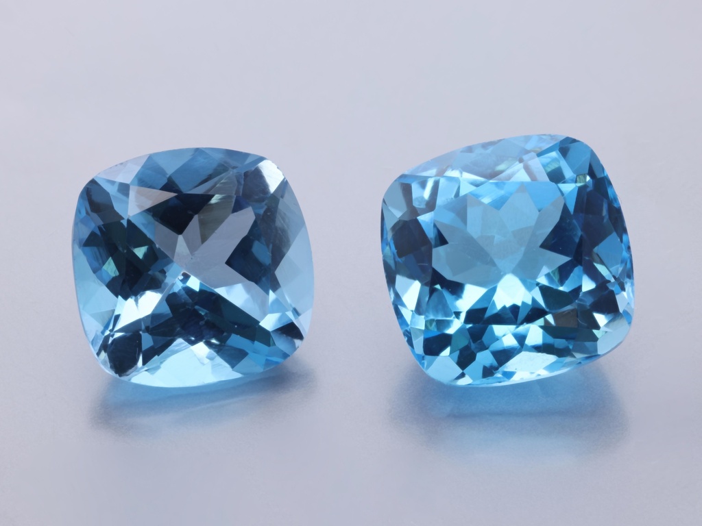[TMAB1000] Topaz 10mm Square Cushion Medium Blue
