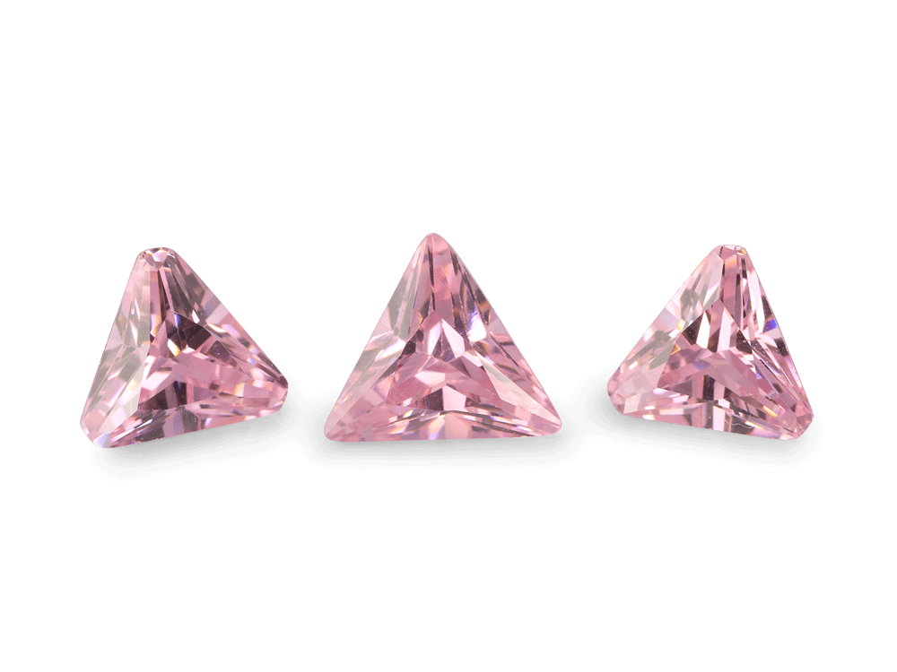 Cubic Zirconia Triangle Pink