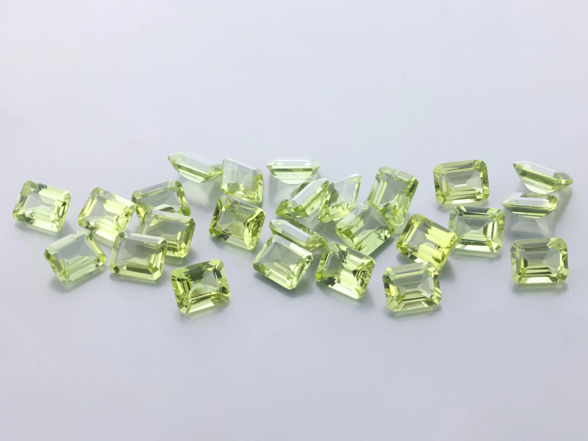 Peridot 5x4mm Emerald Cut