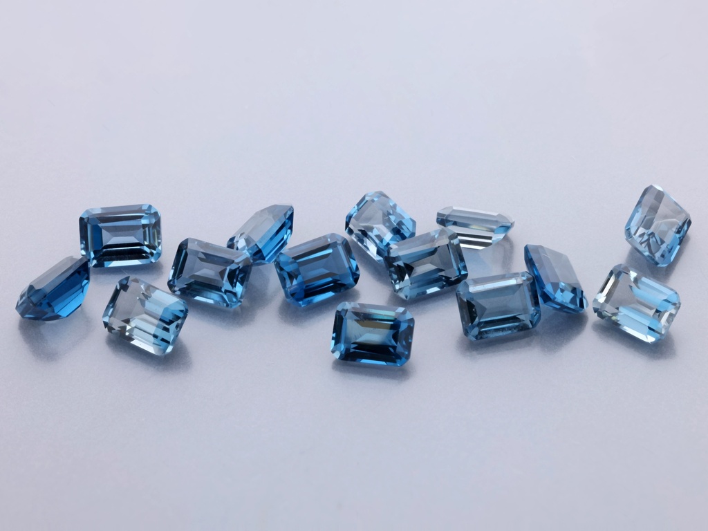 [TLOS0403] London Blue Topaz 4x3mm Emerald Cut