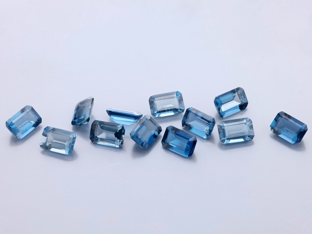 [TLOS0604] London Blue Topaz 6x4mm Emerald Cut