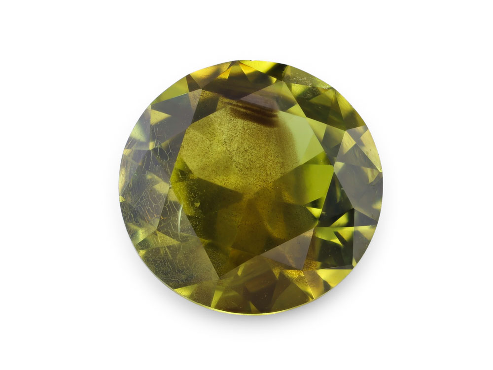 Parti Sapphire 6.60mm Round Dark Yellow UNHEATED