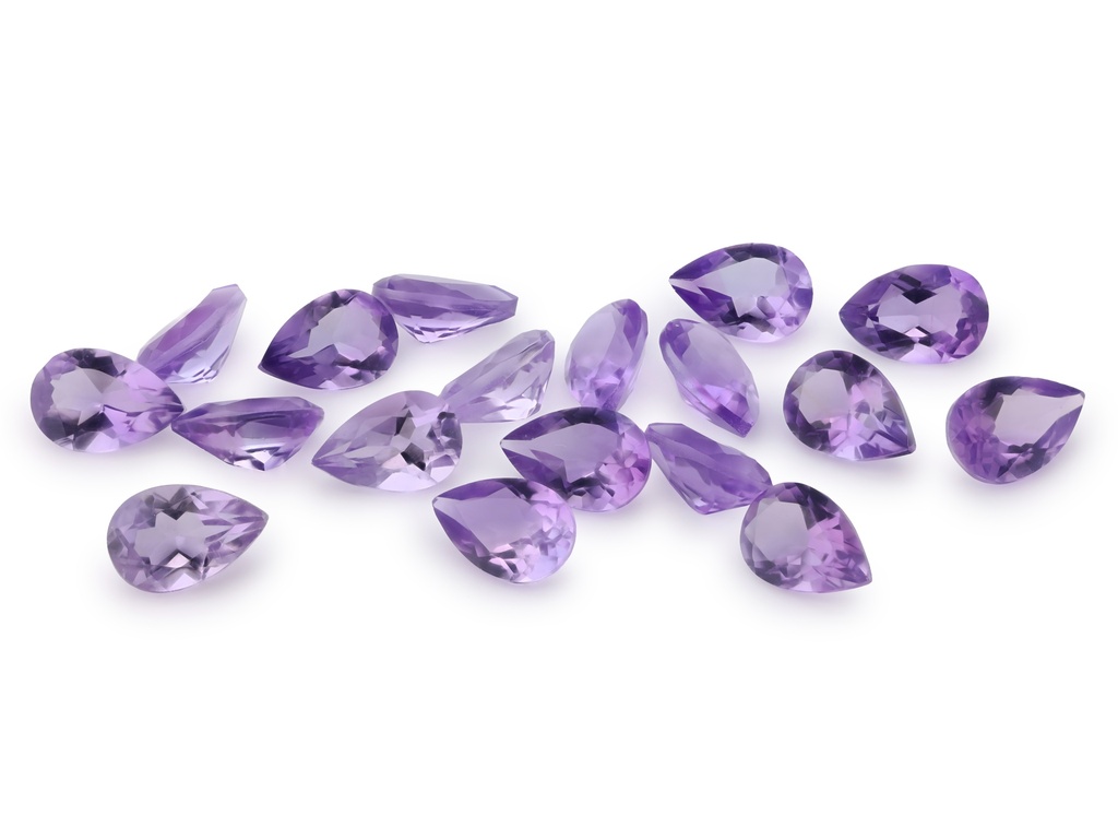 Amethyst 6x4mm Pear Shape Light Colour 