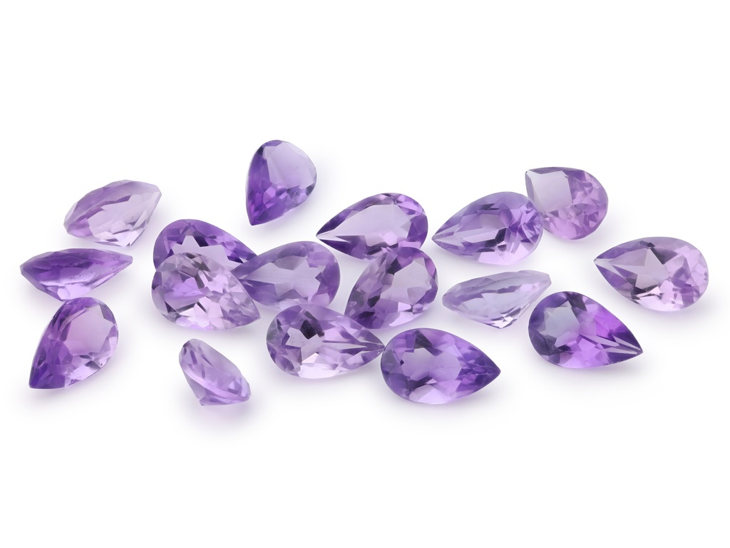 [QAPB0805F] Amethyst 8x5mm Pear Shape Light Colour 