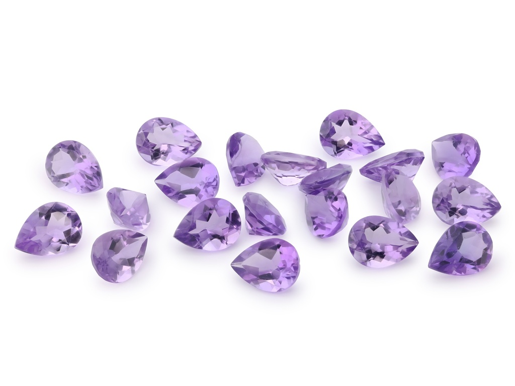 Amethyst 8x6mm Pear Shape Light Colour 