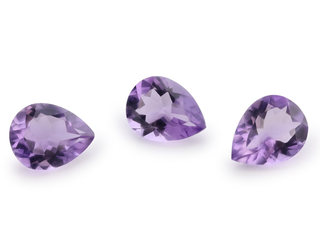 Amethyst 10x8mm Pear Shape Light Colour 