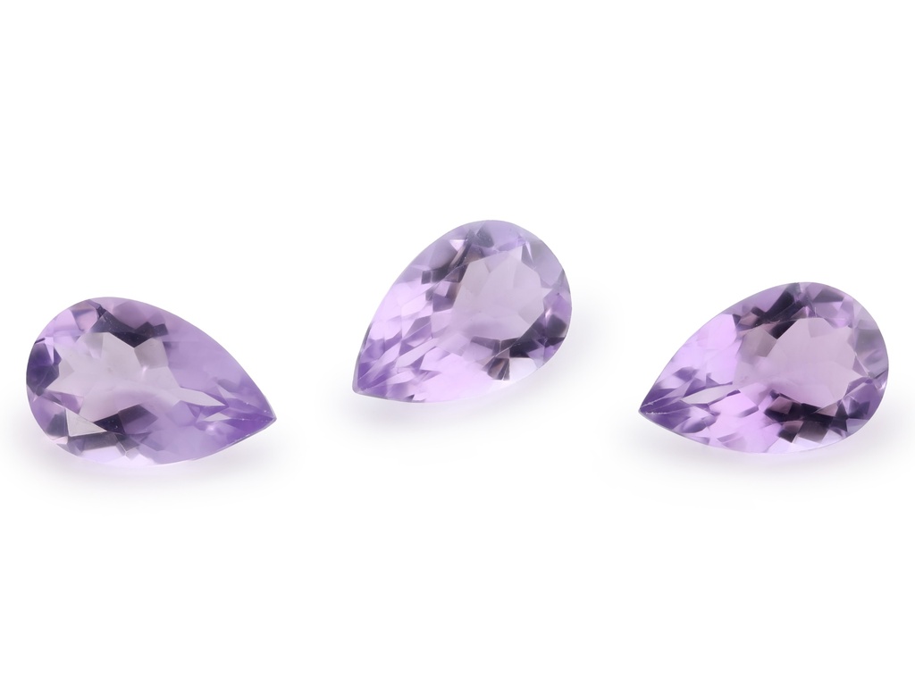 Amethyst 12x8mm Pear Shape Light Colour 