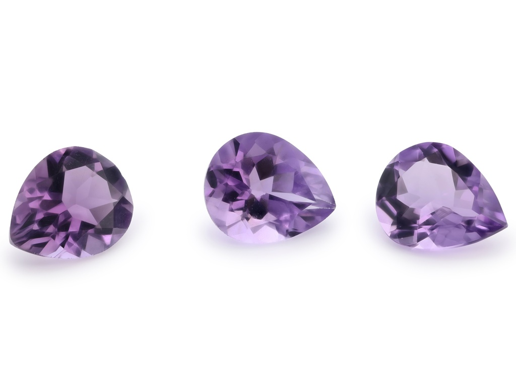 [QAPB1210F] Amethyst 12x10mm Pear Shape Light Colour 