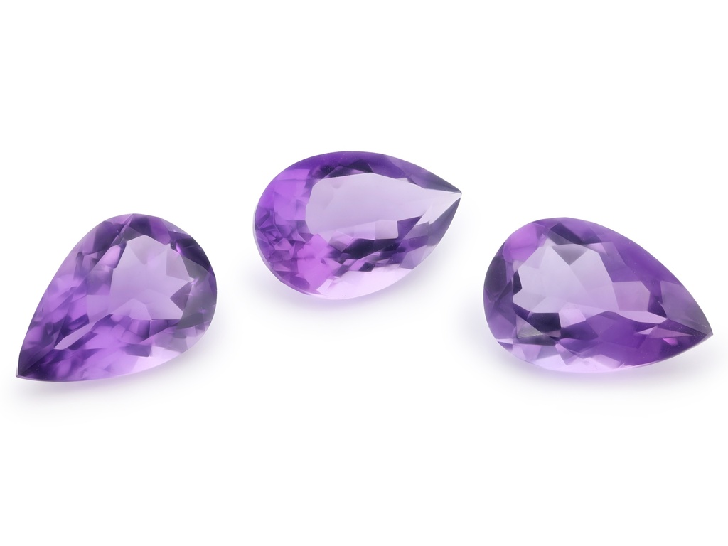 [QAPB1510F] Amethyst 15x10mm Pear Shape Light Colour 