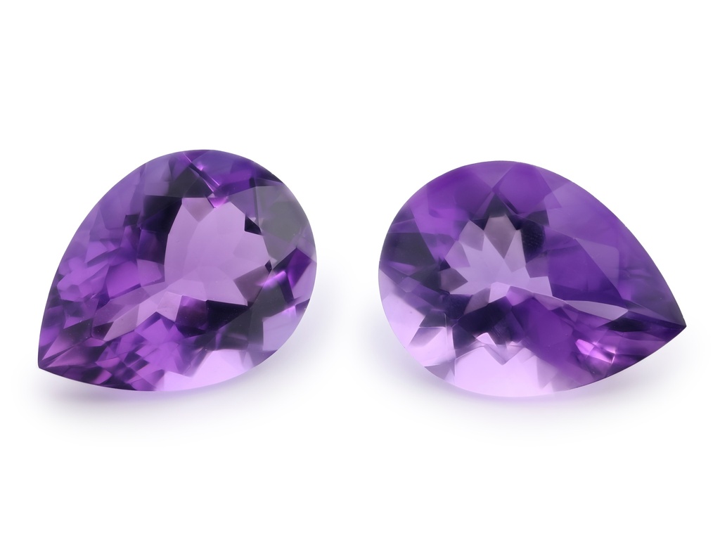 [QAPB2015F] Amethyst 20x15mm Pear Shape Light Colour 