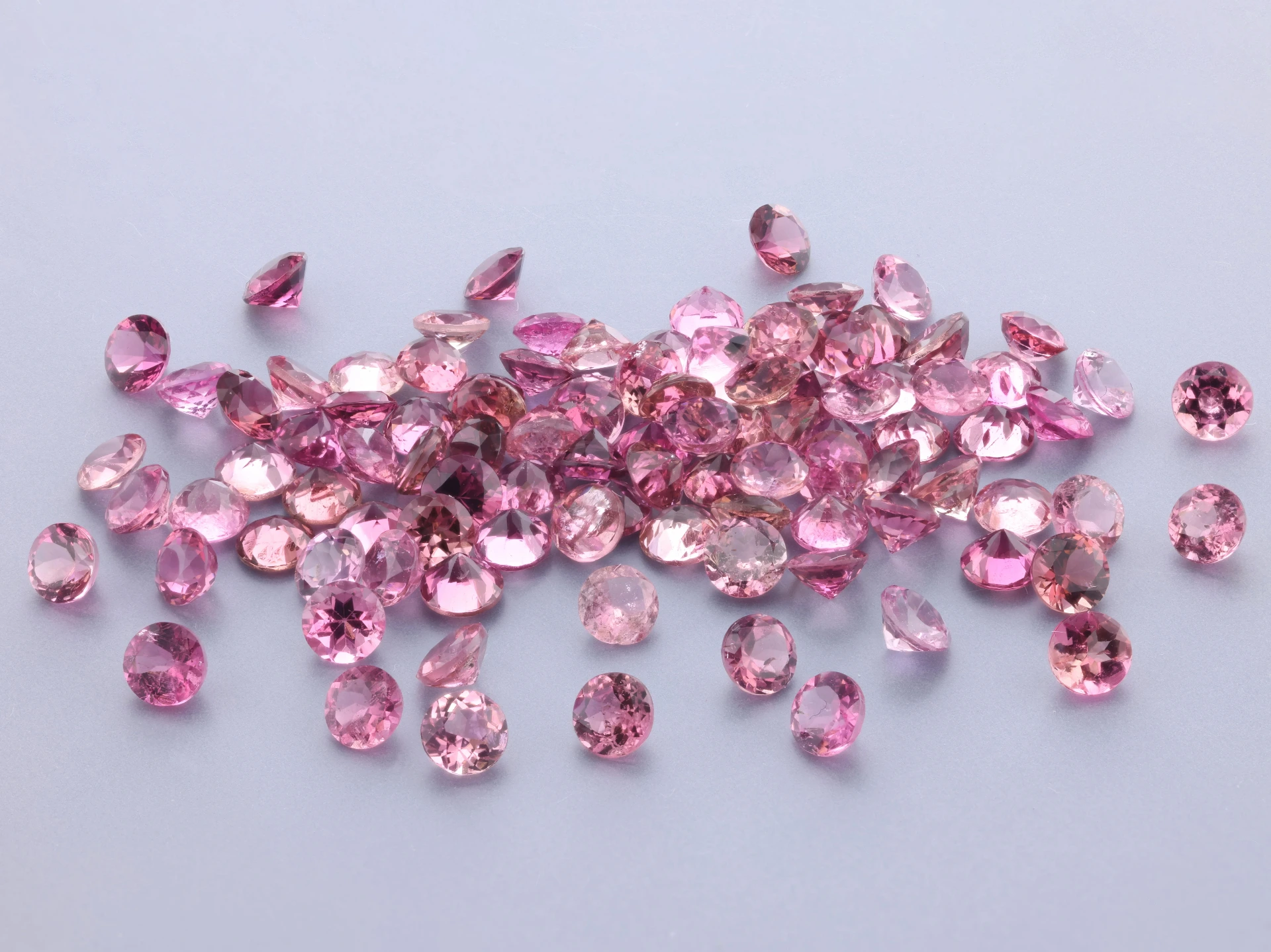 [UPRB0350] Pink Tourmaline 3.50mm Round Diamond Cut