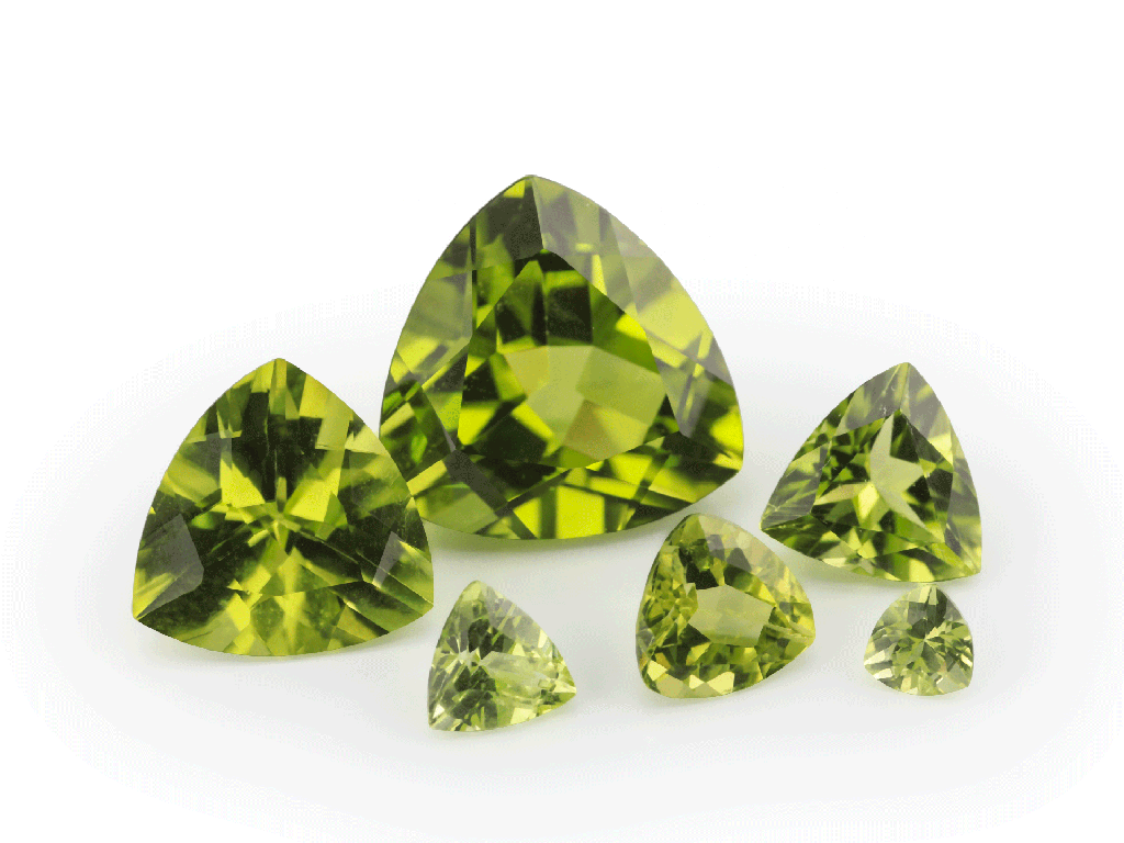 [PRTB1000] Peridot 10mm Trilliant